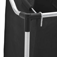 Classificatore lavanderia con 4 borse nero 240367