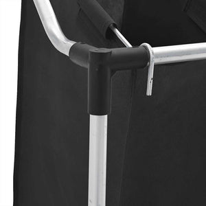 Classificatore lavanderia con 4 borse nero 240367