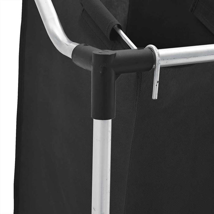 Classificatore lavanderia con 4 borse nero 240367