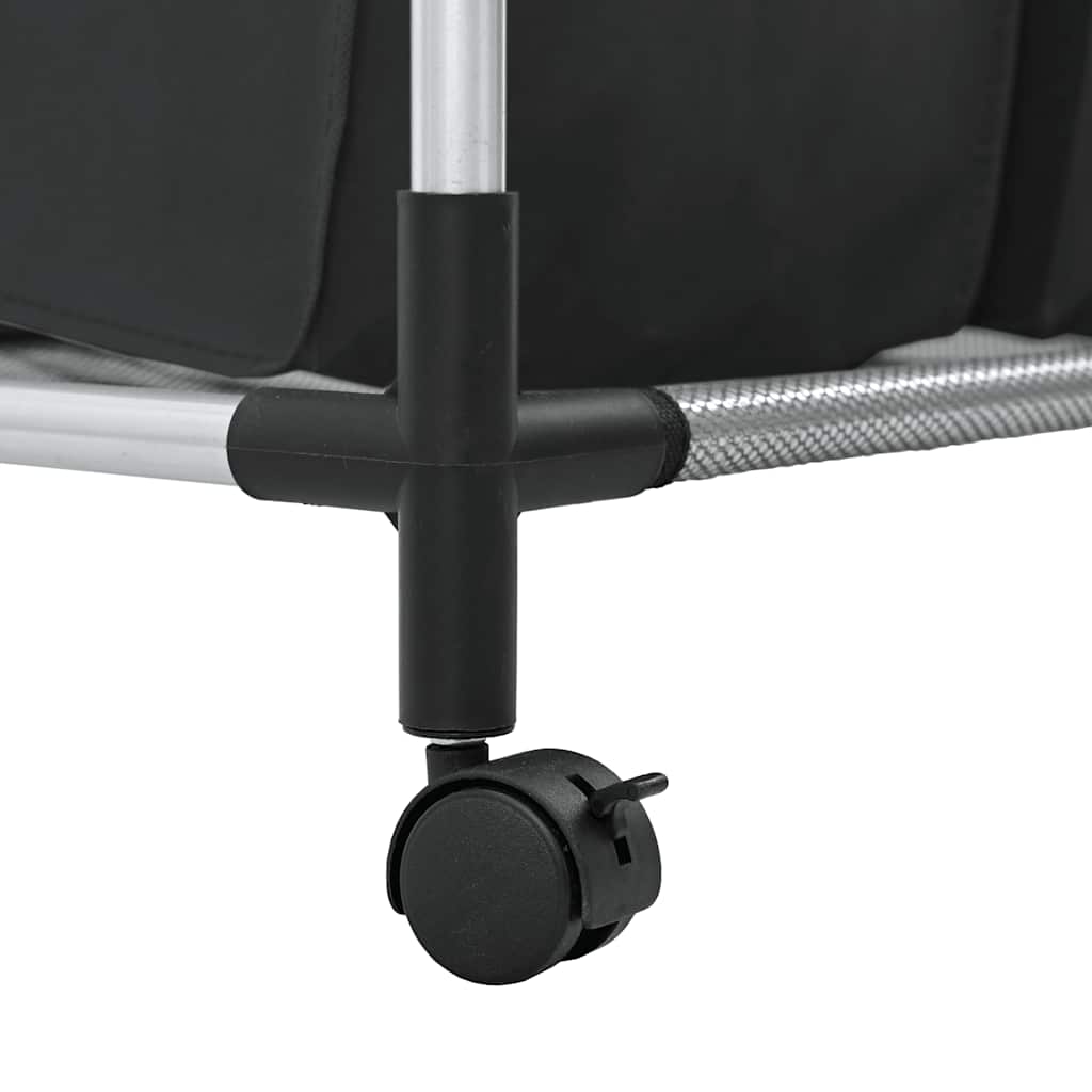 Classificatore lavanderia con 4 borse nero 240367