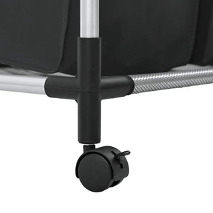 Classificatore lavanderia con 4 borse nero 240367