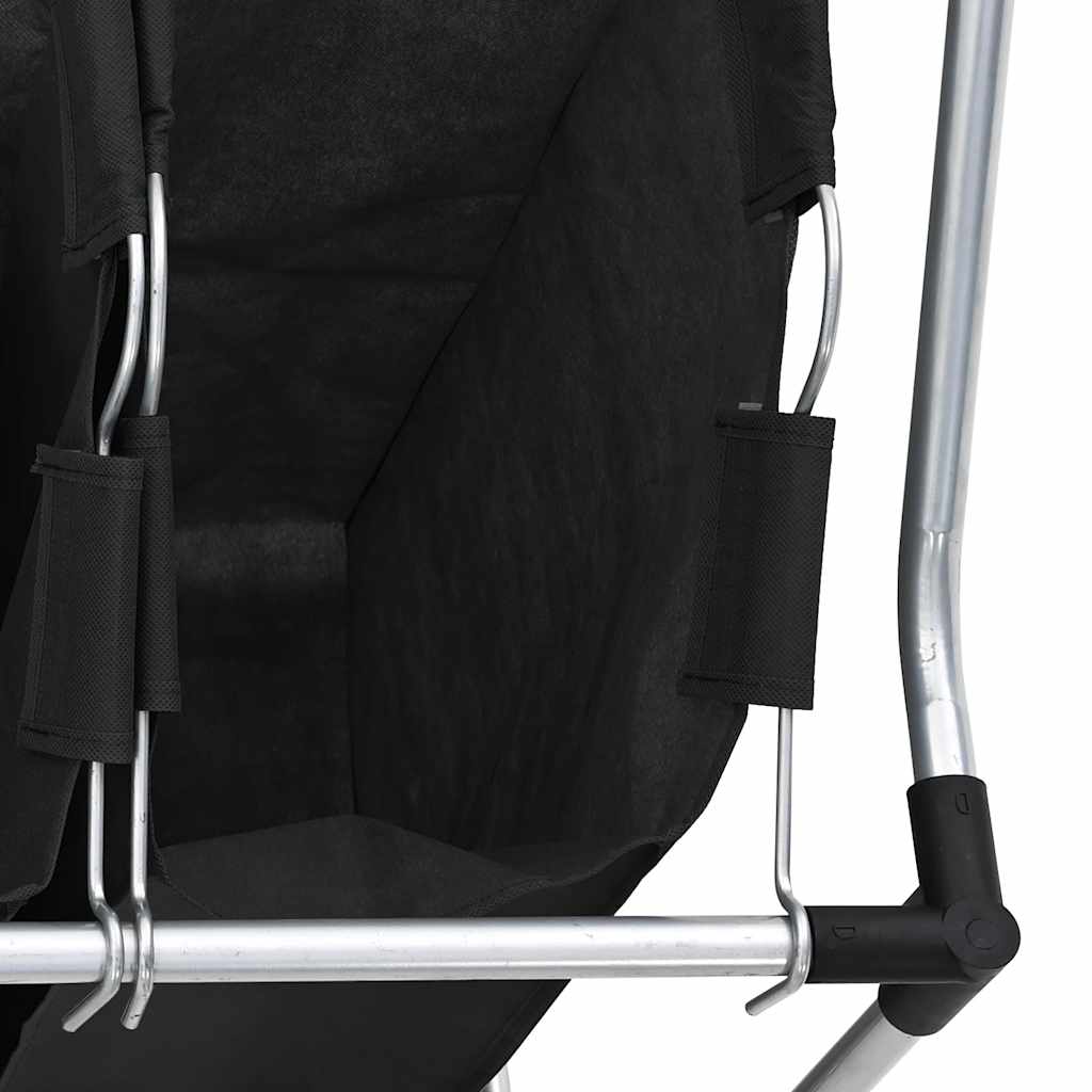 Classificatore lavanderia con 4 borse nero 240367