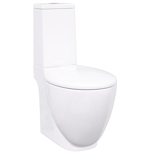 Vaso WC in Ceramica con Scarico Dietro Bianco 240376