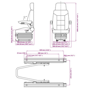 Sedile per Trattore con Sospensione 210158