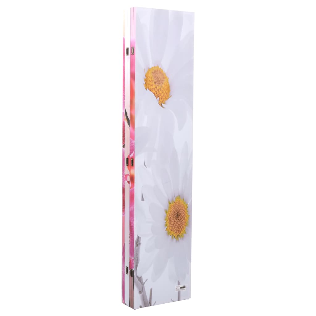 Paravento Pieghevole 200x170 cm con Stampa Fiore 240479