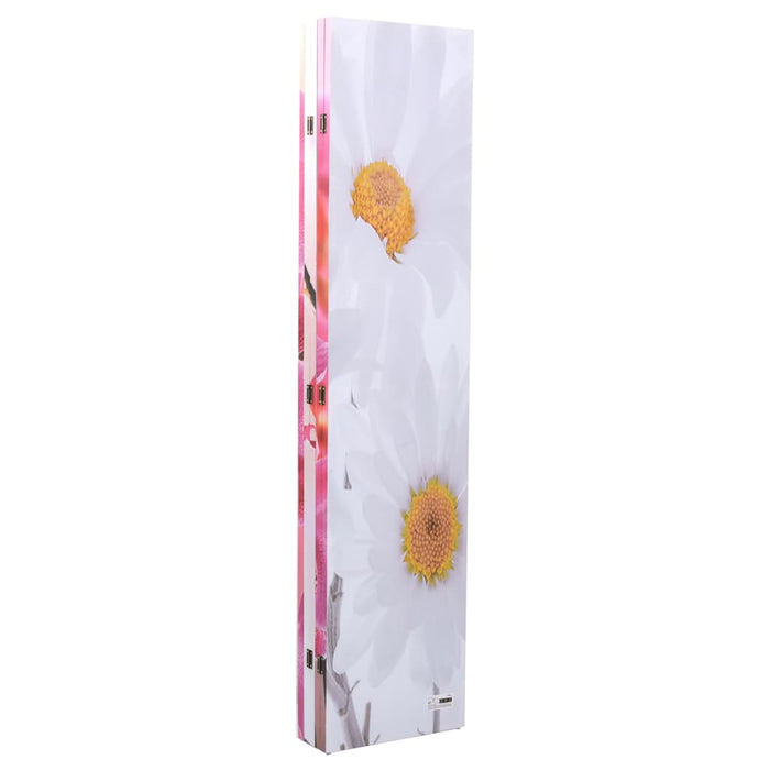 Paravento Pieghevole 200x170 cm con Stampa Fiore 240479