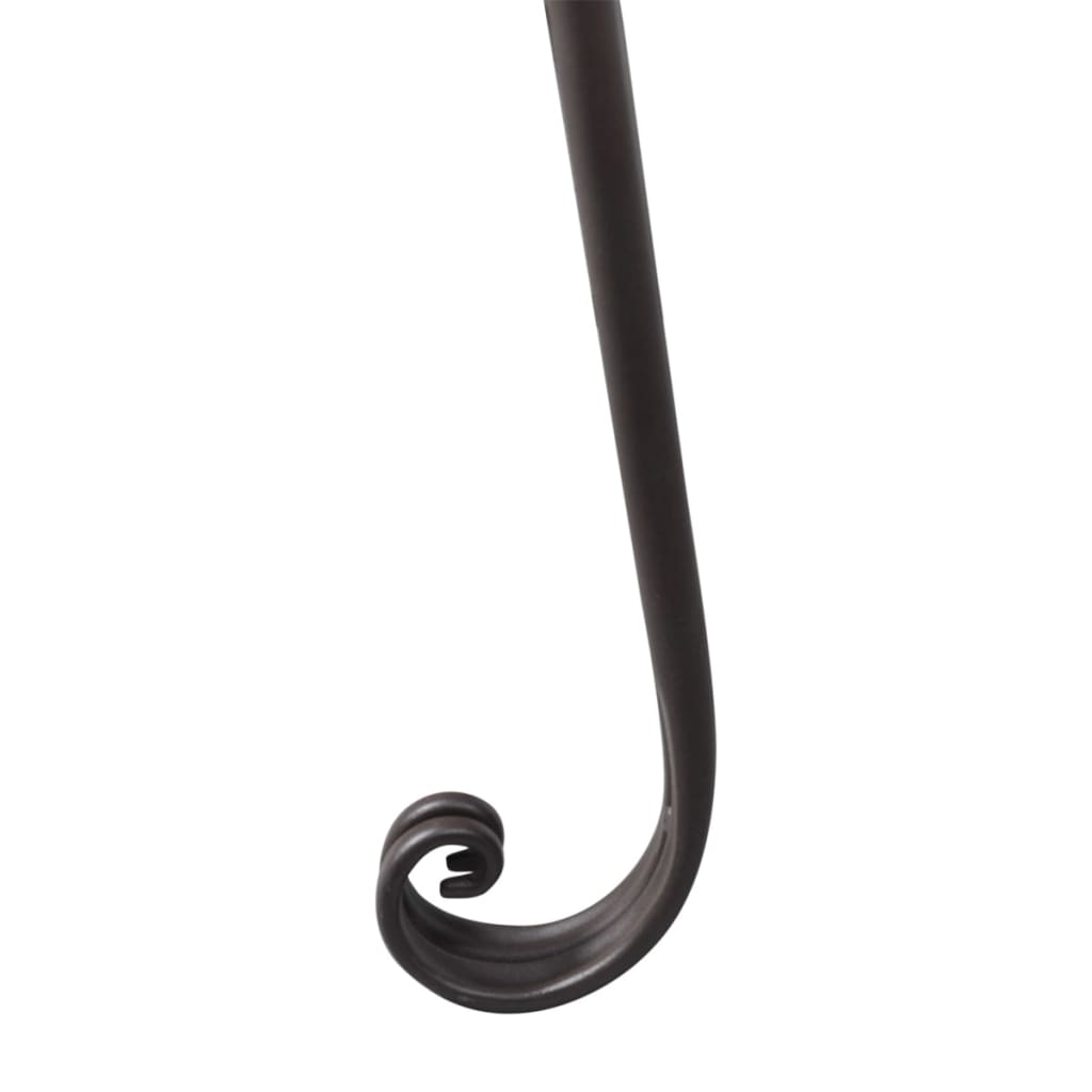 Sdraio da Giardino 128 cm in Acciaio Stile Anticato Marrone 40717