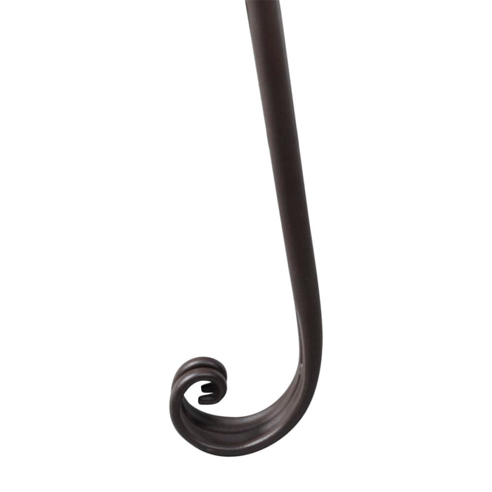 Sdraio da Giardino 128 cm in Acciaio Stile Anticato Marrone 40717
