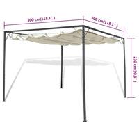 Gazebo da Giardino con Tettuccio Retrattile 40786