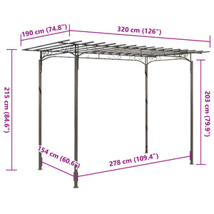 Arco pergola da giardino per rose in acciaio decorazione giardino 40791