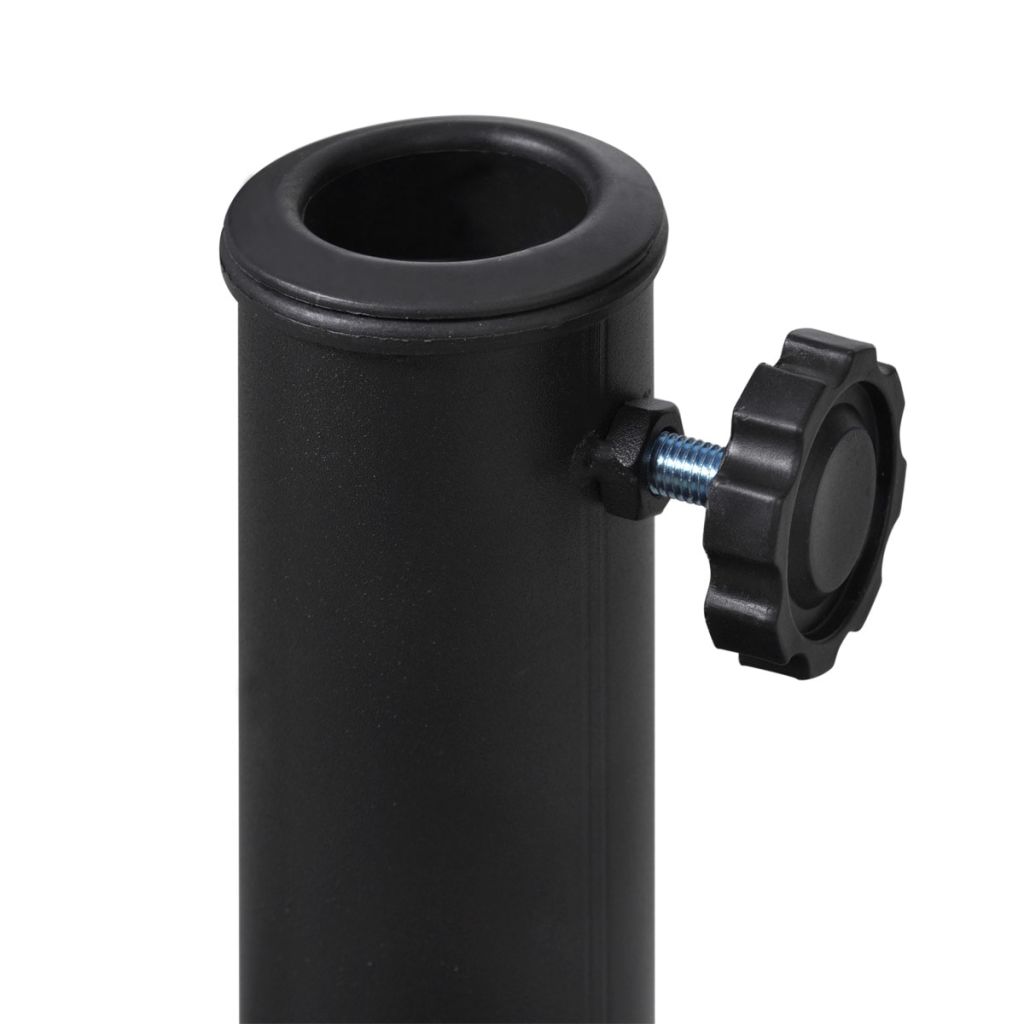 Base per ombrellone semicircolare base in resina diametro 38 e 48 mm 9 kg nero 2202079