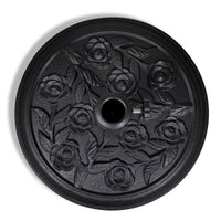 Base base ombrellone tonda in resina nera 9 kg diametro 38 e 48 mm 2202080