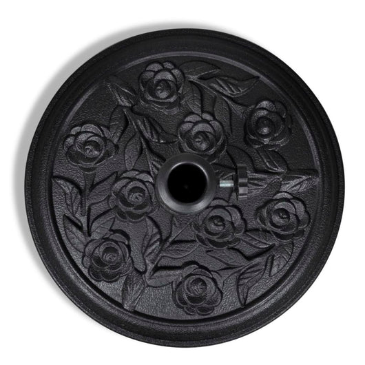 Base base ombrellone tonda in resina nera 9 kg diametro 38 e 48 mm 2202080