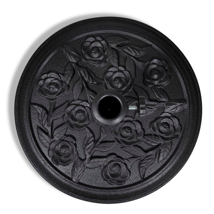 Base base ombrellone tonda in resina nera 9 kg diametro 38 e 48 mm 2202080
