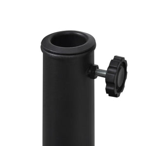 Base base ombrellone tonda in resina nera 9 kg diametro 38 e 48 mm 2202080