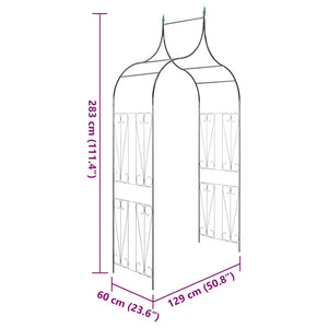 Arco da Giardino per Piante Rampicanti Verde Scuro 40777