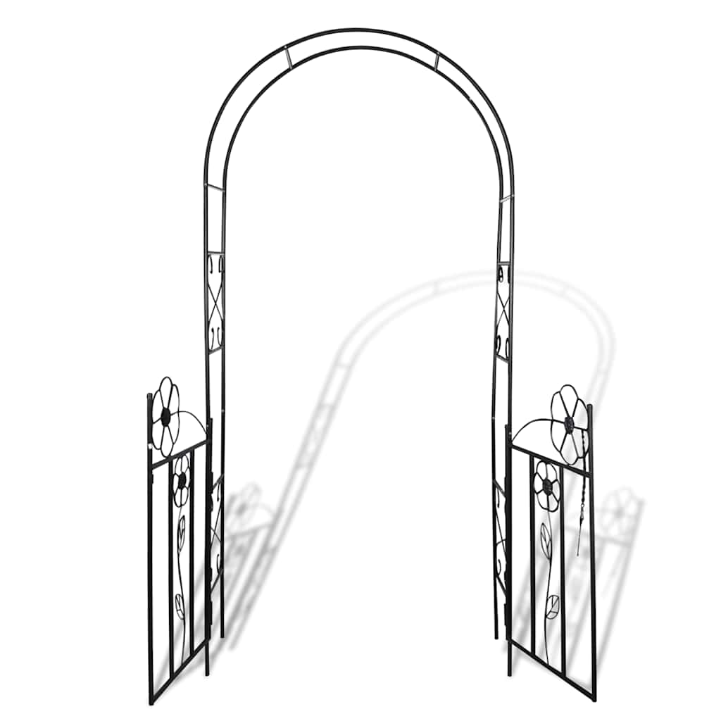 Arco con porta da giardino per piante rampicanti 40784