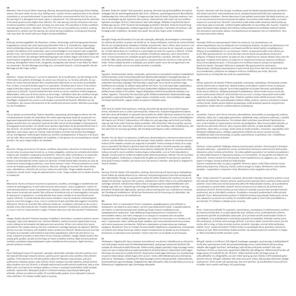 Tendalino Laterale per Patio Terrazzo 160 x 300 cm Nero 40809