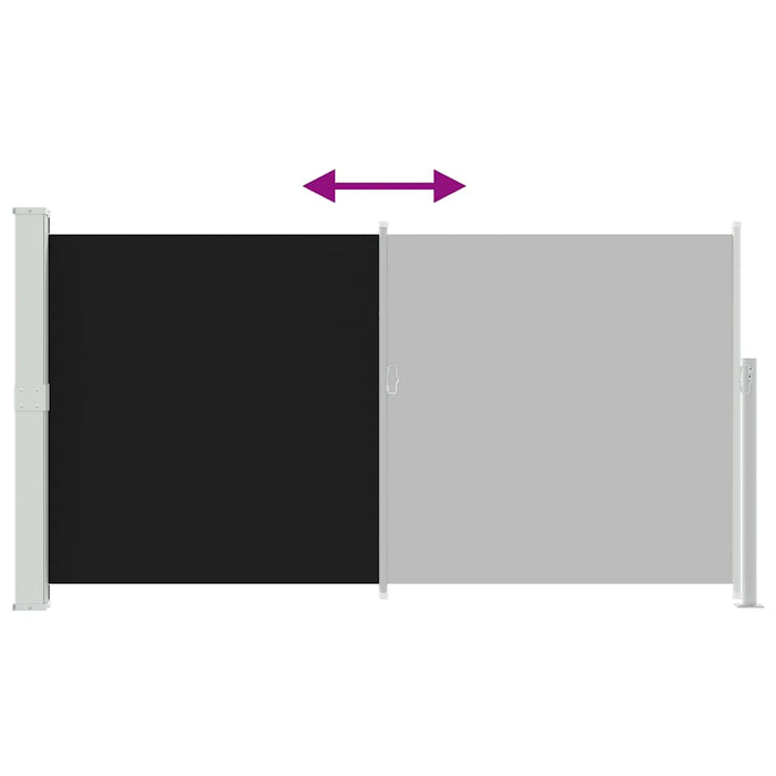 Tendalino Laterale per Patio Terrazzo 160 x 300 cm Nero 40809