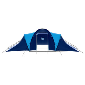 Tenda da Campeggio in Tessuto 9 Persone Blu Scuro e Blu 90411