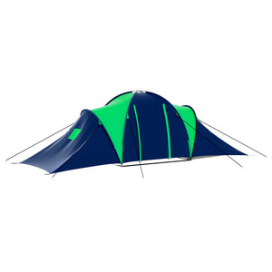 Tenda da campeggio in poliestere per 9 persone blu e verde cod mxl 73706