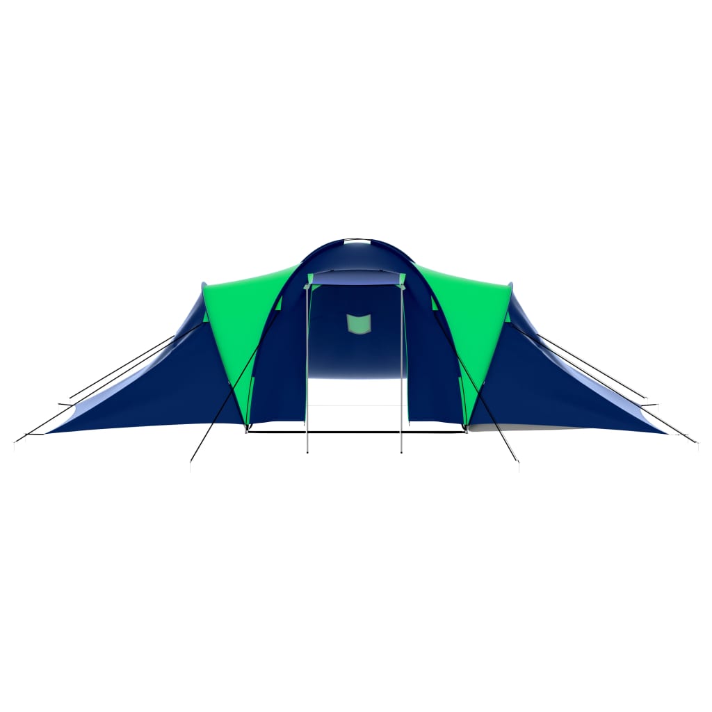 Tenda da campeggio in poliestere per 9 persone blu e verde cod mxl 73706