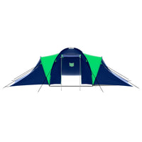 Tenda da campeggio in poliestere per 9 persone blu e verde cod mxl 73706