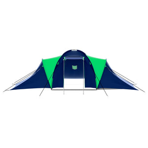 Tenda da campeggio in poliestere per 9 persone blu e verde 90412