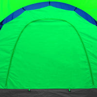 Tenda da campeggio in poliestere per 9 persone blu e verde 90412