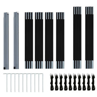 Tenda da campeggio in poliestere per 9 persone blu e verde 90412