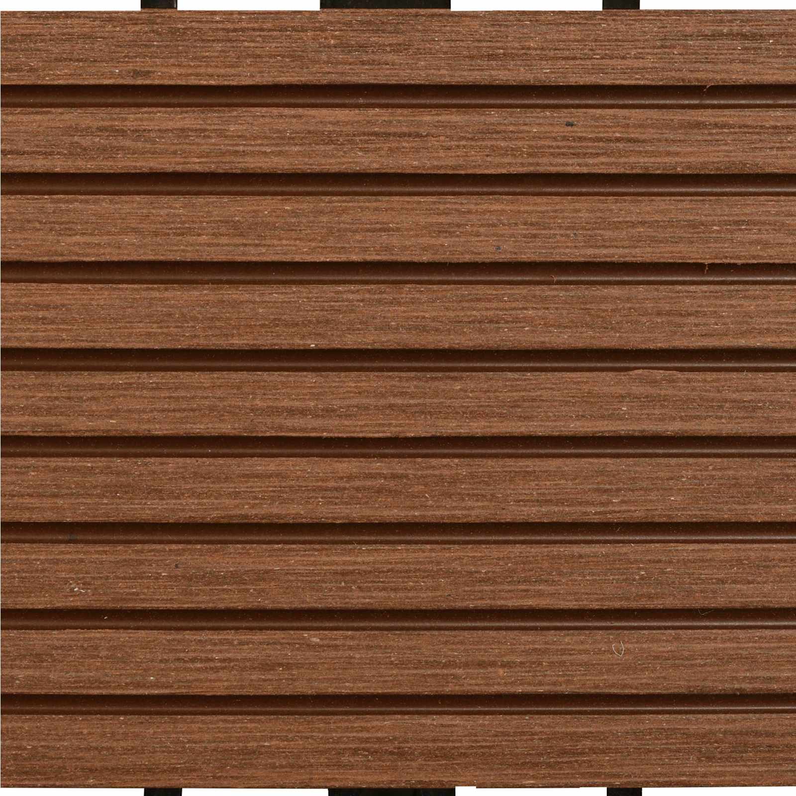 Piastrella per Decking 11 pcs Marrone 30 x 30 cm WPC 42046658