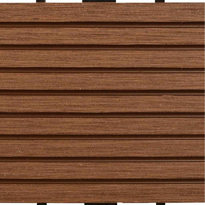 Set piastrelle WPC 30x30cm 11pz per 1,00m² marrone 40825