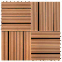 Piastrella per Decking 11 pcs Marrone 30 x 30 cm WPC 42046658