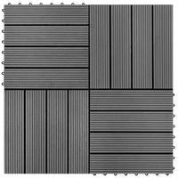 Set piastrelle WPC 30x30cm 11pz per 1,00m²grigio 40826