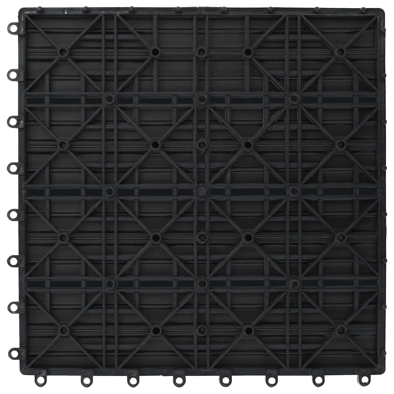 Piastrella per Decking 11 pcs Grigio 30 x 30 cm WPC 42046659