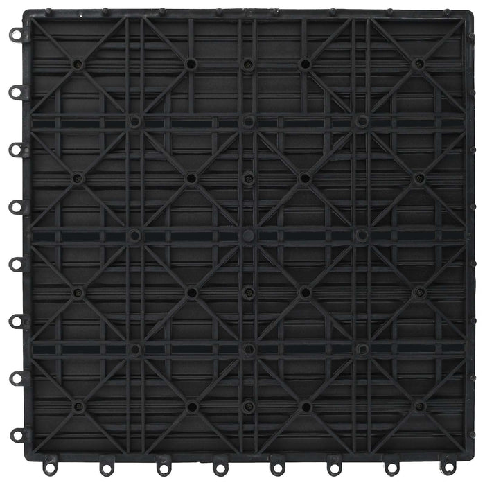 Piastrella per Decking 11 pcs Grigio 30 x 30 cm WPC 42046659