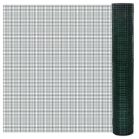Recinto Pollaio in Rete Zincato Rivestimento PVC 10x1 m Verde