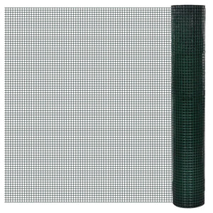 Recinto Pollaio in Rete Zincato Rivestimento PVC 10x1 m Verde