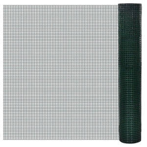 Recinto Pollaio in Rete Zincato Rivestimento PVC 10x1 m Verde