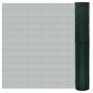 Recinto Pollaio in Rete Zincato Rivestimento PVC 10x1 m Verde