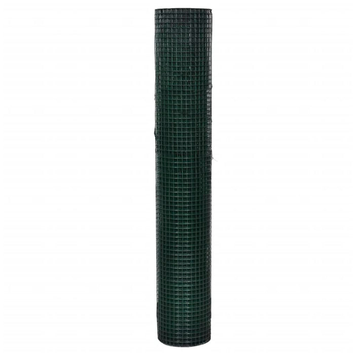 Recinto Pollaio in Rete Zincato Rivestimento PVC 10x1 m Verde