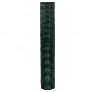 Recinzione in Rete per Pollaio Rivestita in PVC 25x1 m Verde