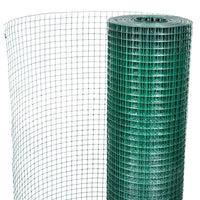 Recinzione in Rete per Pollaio Rivestita in PVC 25x1 m Verde 140437