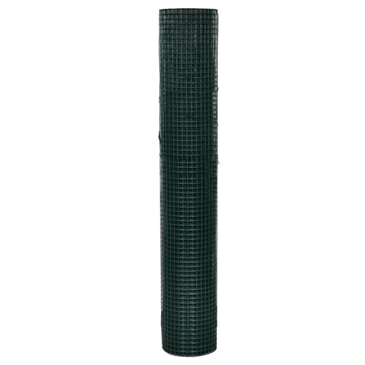 Recinzione in Rete per Pollaio Rivestita in PVC 25x1 m Verde 140438