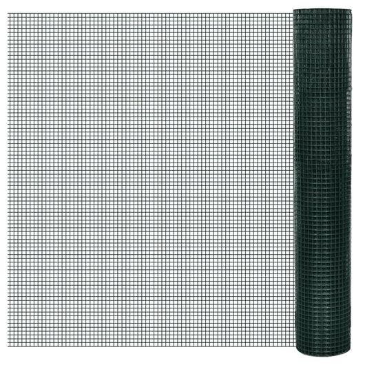 Recinzione in Rete per Pollaio Rivestita in PVC 25x1 m Verdecod mxl 87806
