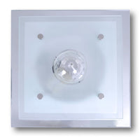 Lampada da Soffitto Quadrata in Vetro 1 x E27 Cristallo 240542