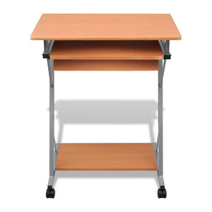 Scrivania per Computer con Ripiano Estraibile Marronecod mxl 73179