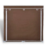 Scarpiera in Tessuto Richiudibile 115 x 28 x 110 cm Marrone 240494