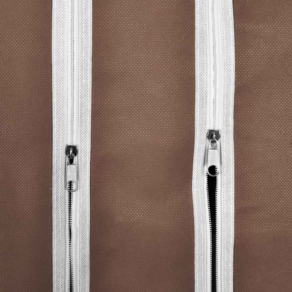 Armadio in Tessuto con Scomparti e Aste 45x150x176 cm Marrone 240496