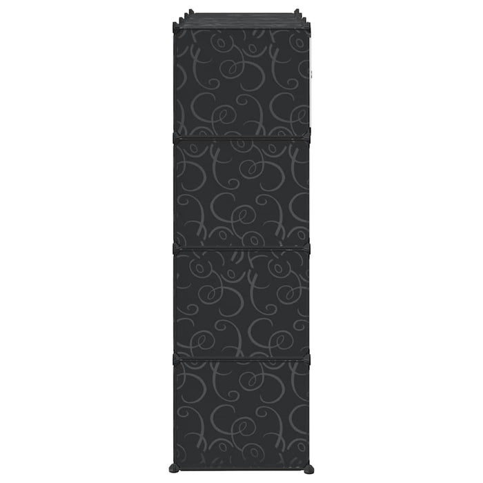 Armadio Modulare con 9 Scomparti 37x115x150 cm Nero e Bianco  cod mxl 72397